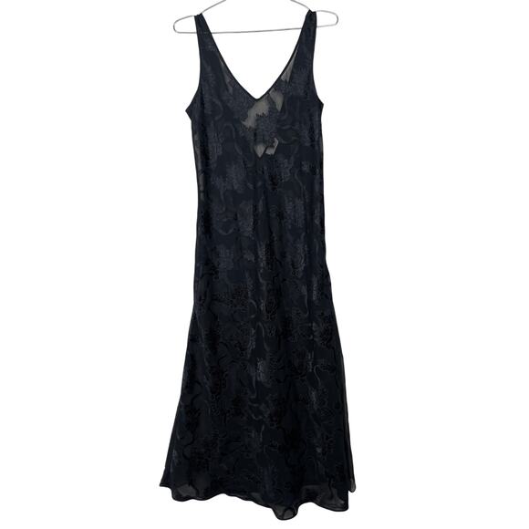 Vintage Victoria's Secret Gold Label Floral Nightgown Large Black Whimsigoth Y2K - Picture 1 of 11